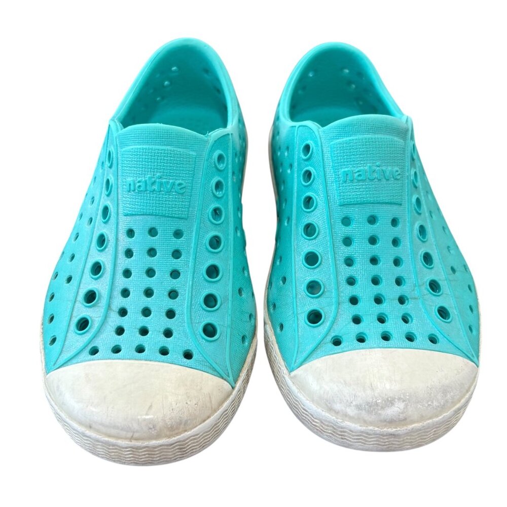 Native Shoes Jefferson Aqua Slip-On Sneakers Kids Size C8